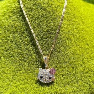 Laminated gold hello Kitty necklace